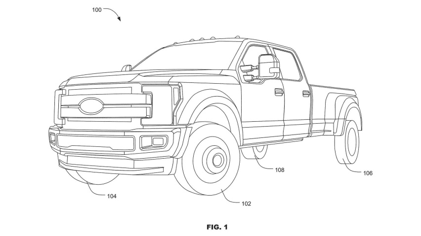 福特提交申请f系列皮卡全轮转向专利的申请
