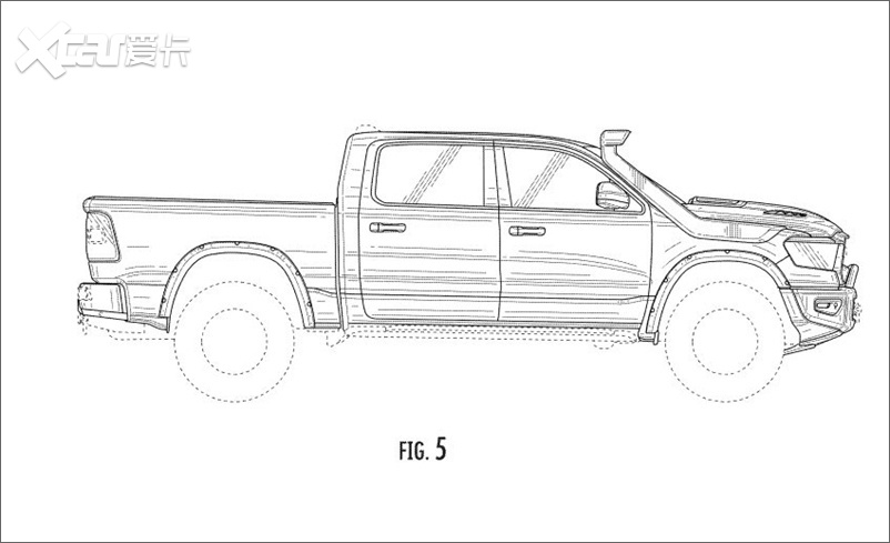 北美皮卡市场再添"露营"大将,ram 1500 otg概念车专利图公布