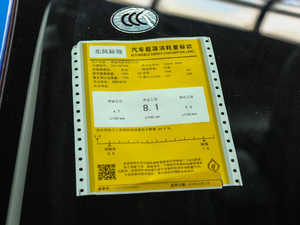 2019款350THP 自动豪华版 国V 工信部油耗标示
