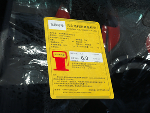 2017款1.6L 手动骑士版 工信部油耗标示