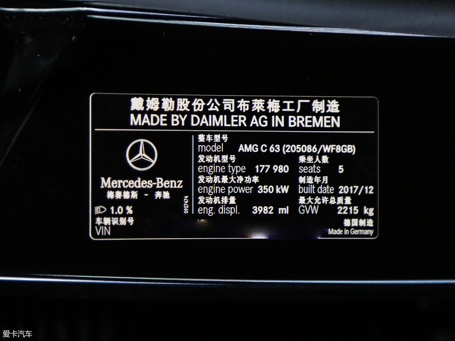 2017YCAMG AMG C 63