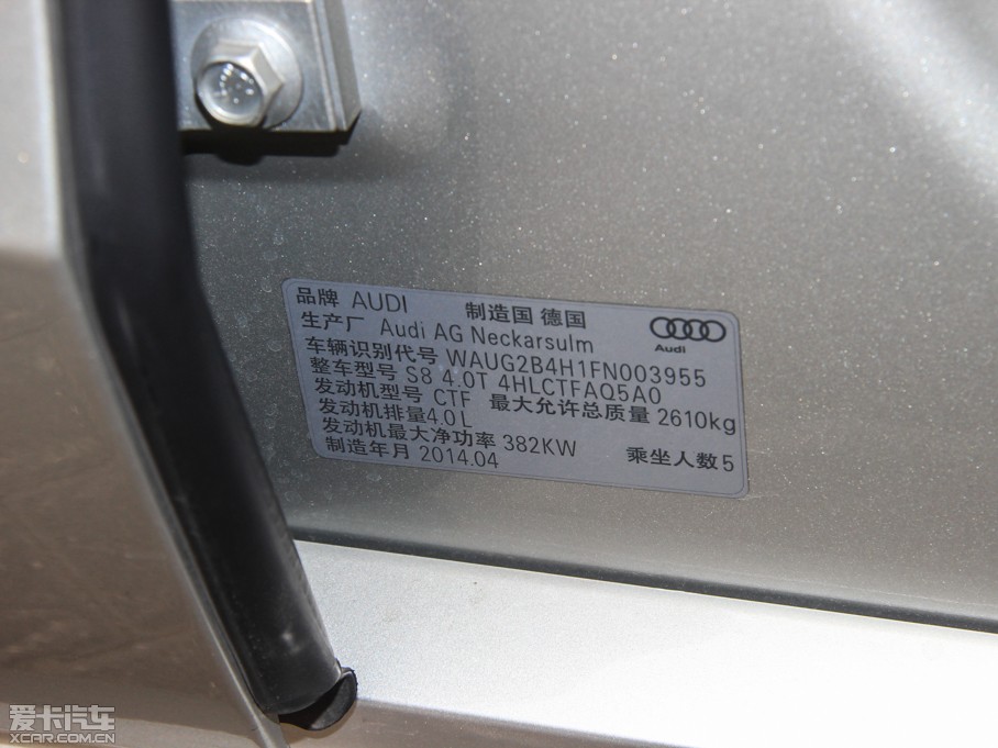 2015WS8 4.0 TFSI quattro