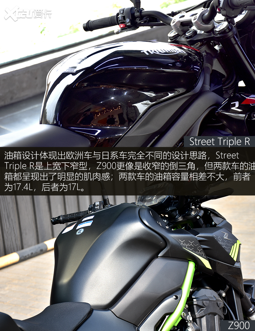 凯旋;Triumph;川崎;Kawasaki;Street Triple R对比Z900