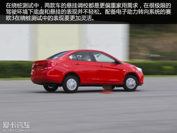 定位相同取向不同 对比测试赛欧3/瑞纳