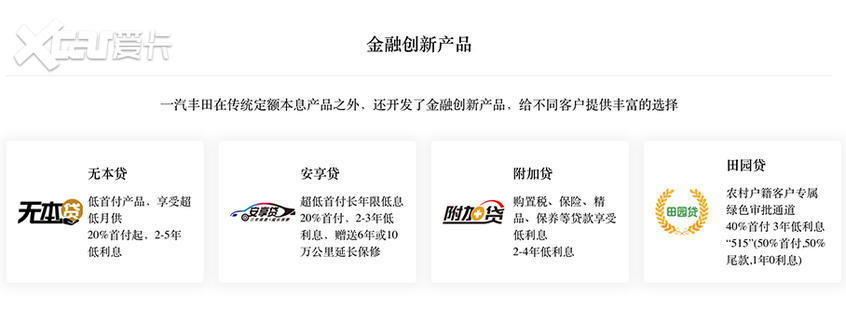 X-車有惠 一汽豐田卡羅拉金融政策