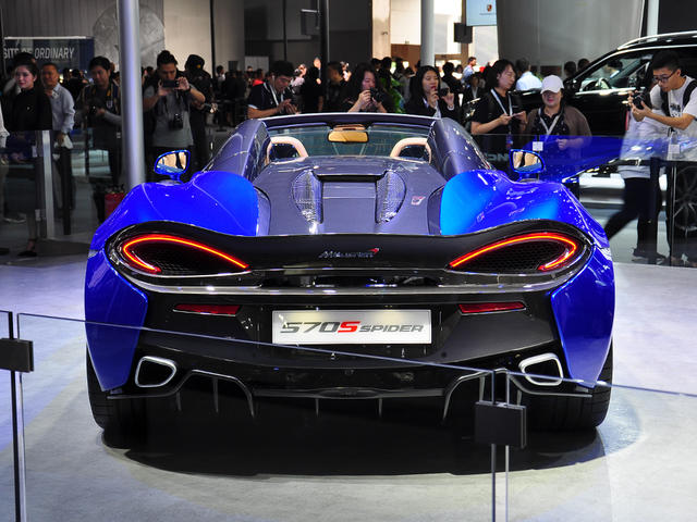 2017廣州車展；靜評；實拍；邁凱倫；邁凱倫570S Spide