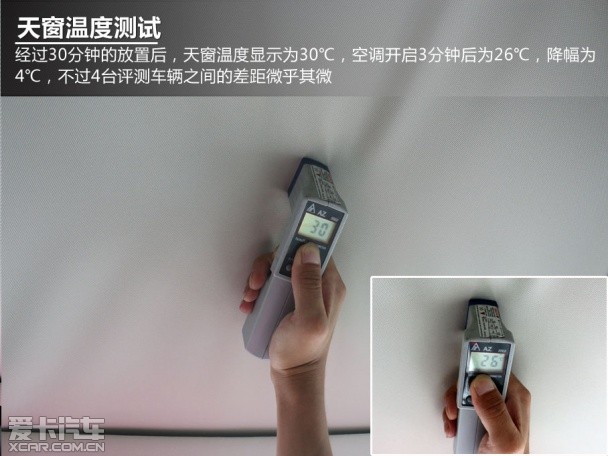 4款熱門SUV空調制冷測試