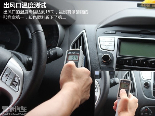 4款熱門SUV空調制冷測試