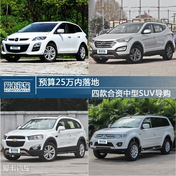 中型SUV;马自达CX-7;全新胜达;科帕奇;广汽三菱帕杰罗