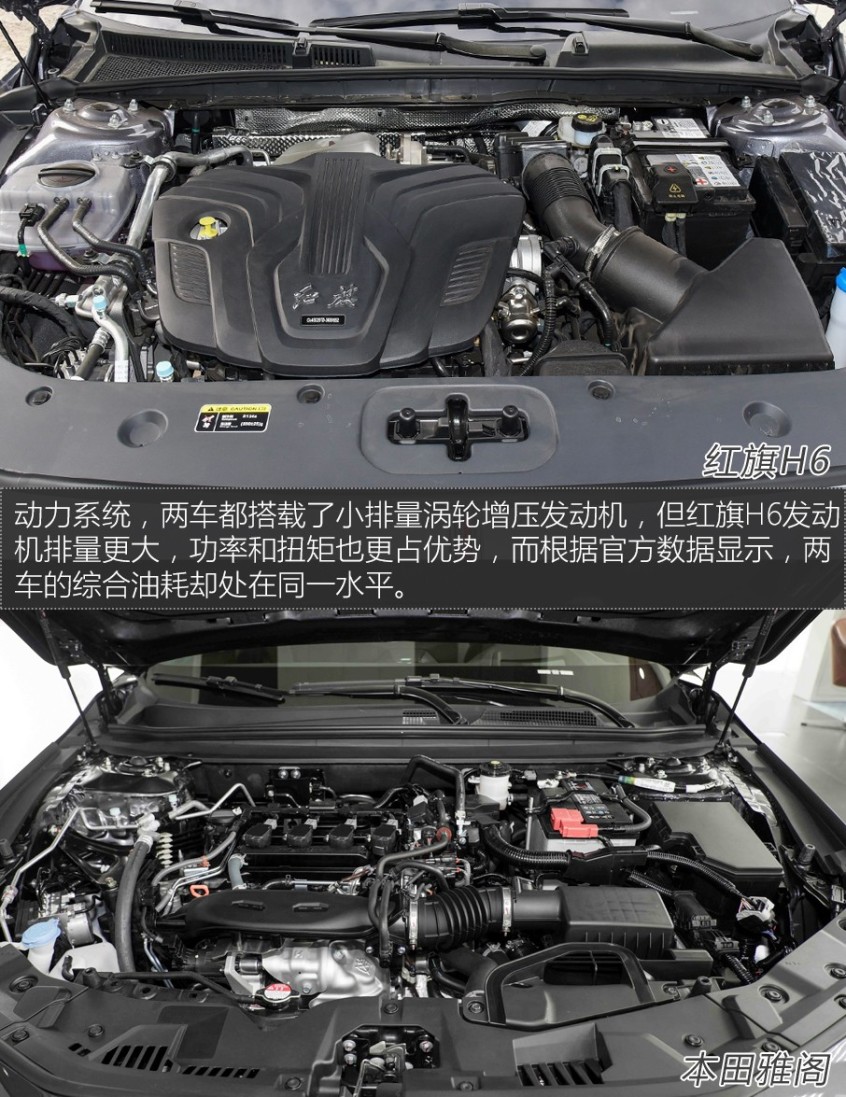 紅旗H6對(duì)比本田雅閣