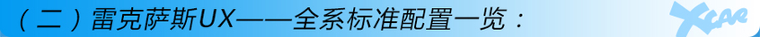 雷克萨斯UX购车手册