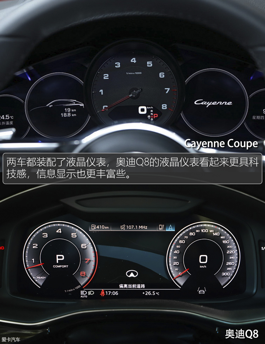 卡宴Coupe對比Q8