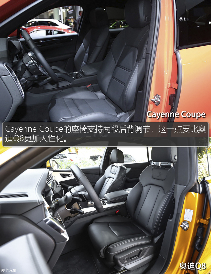 卡宴Coupe對比Q8
