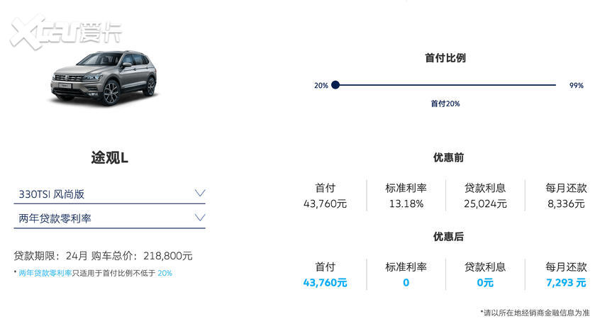 X-车有惠 2年0利率喜提上汽大众途观L