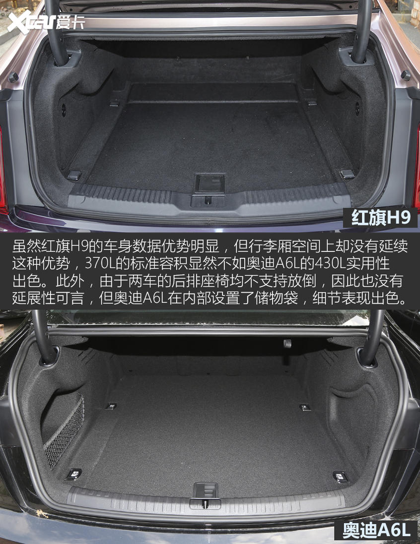 紅旗H9對比奧迪A6L