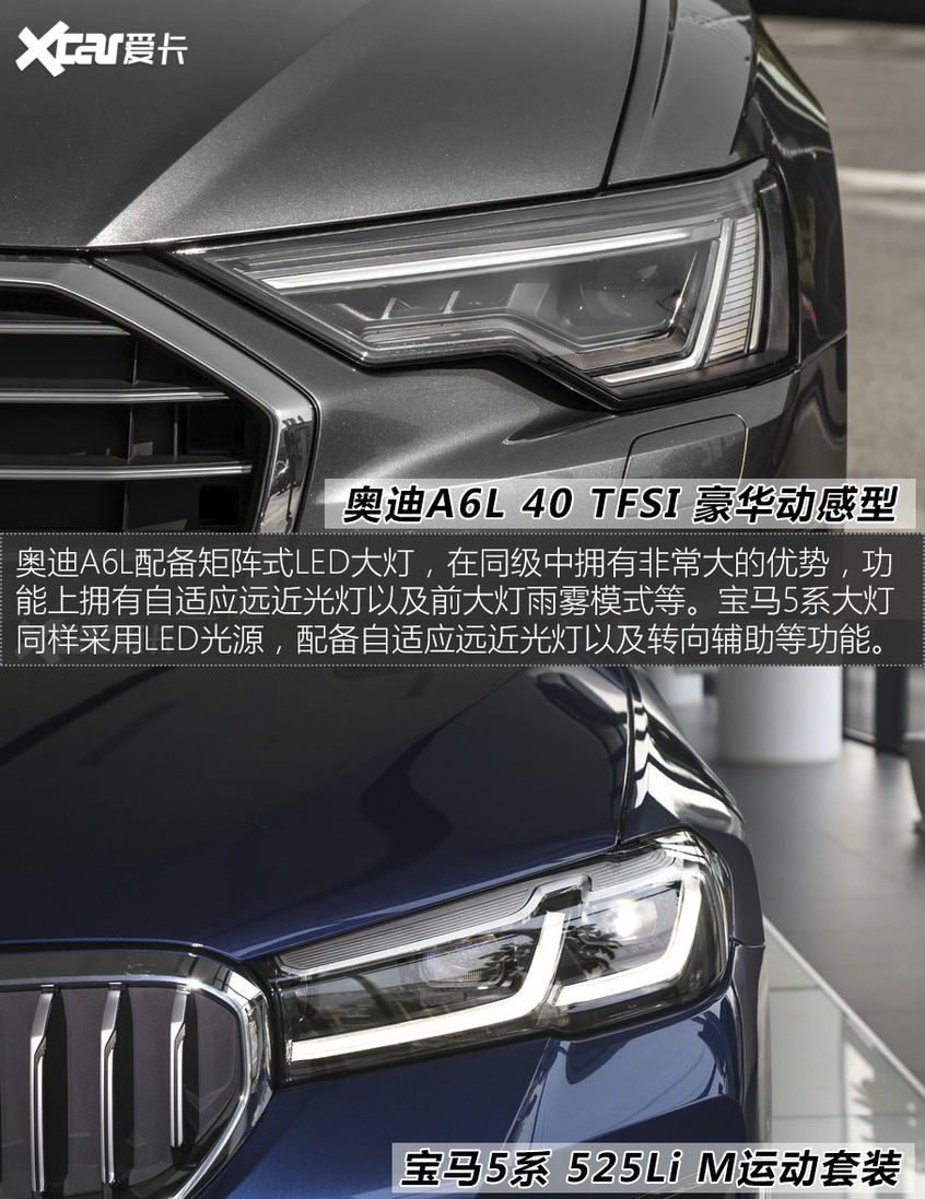 奧迪A6L對(duì)比寶馬5系