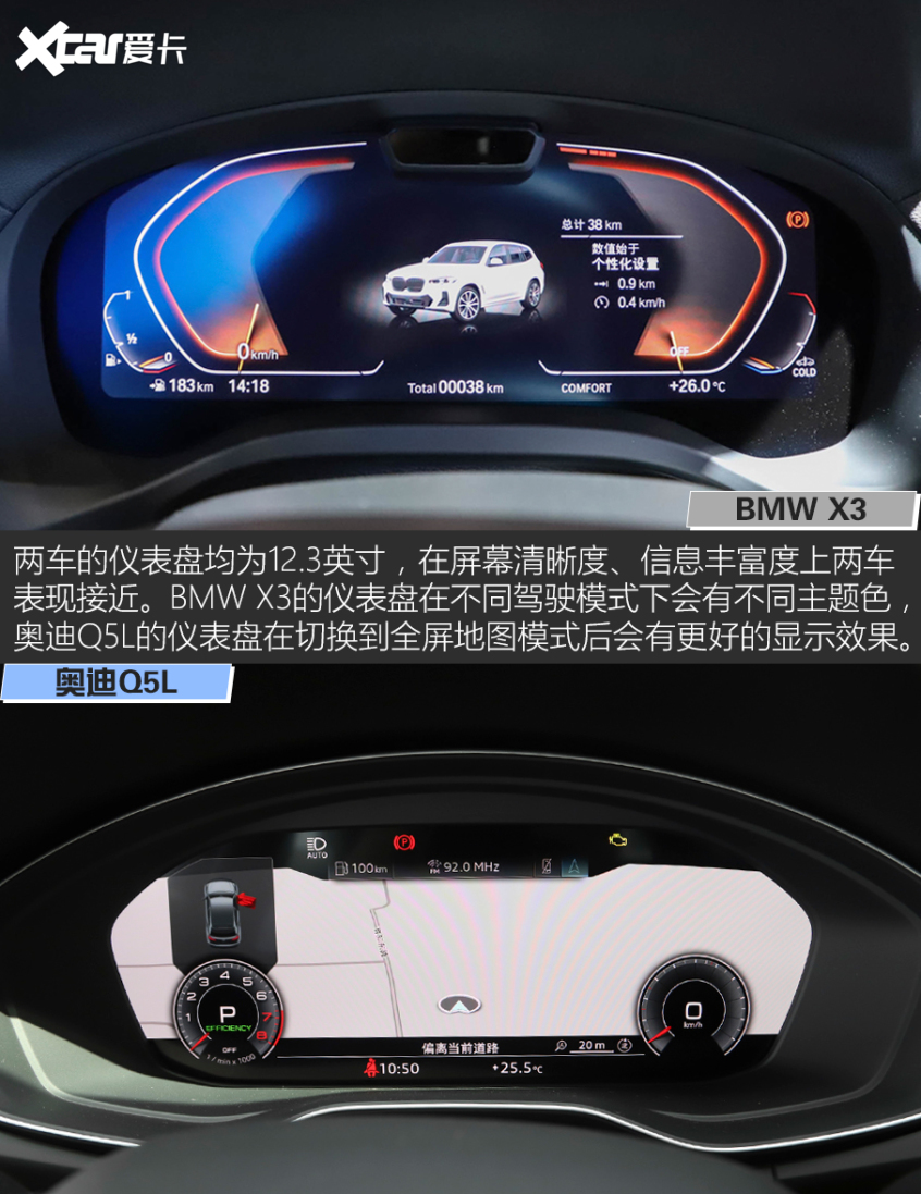 BMW X3對比奧迪Q5L