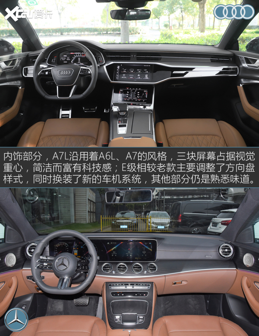 奧迪A7L對比奔馳E級