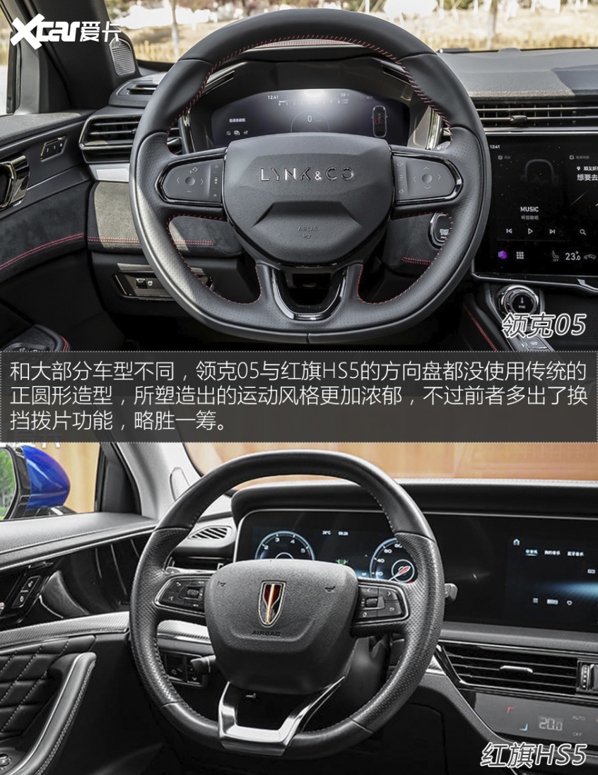 領克05對比紅旗HS5