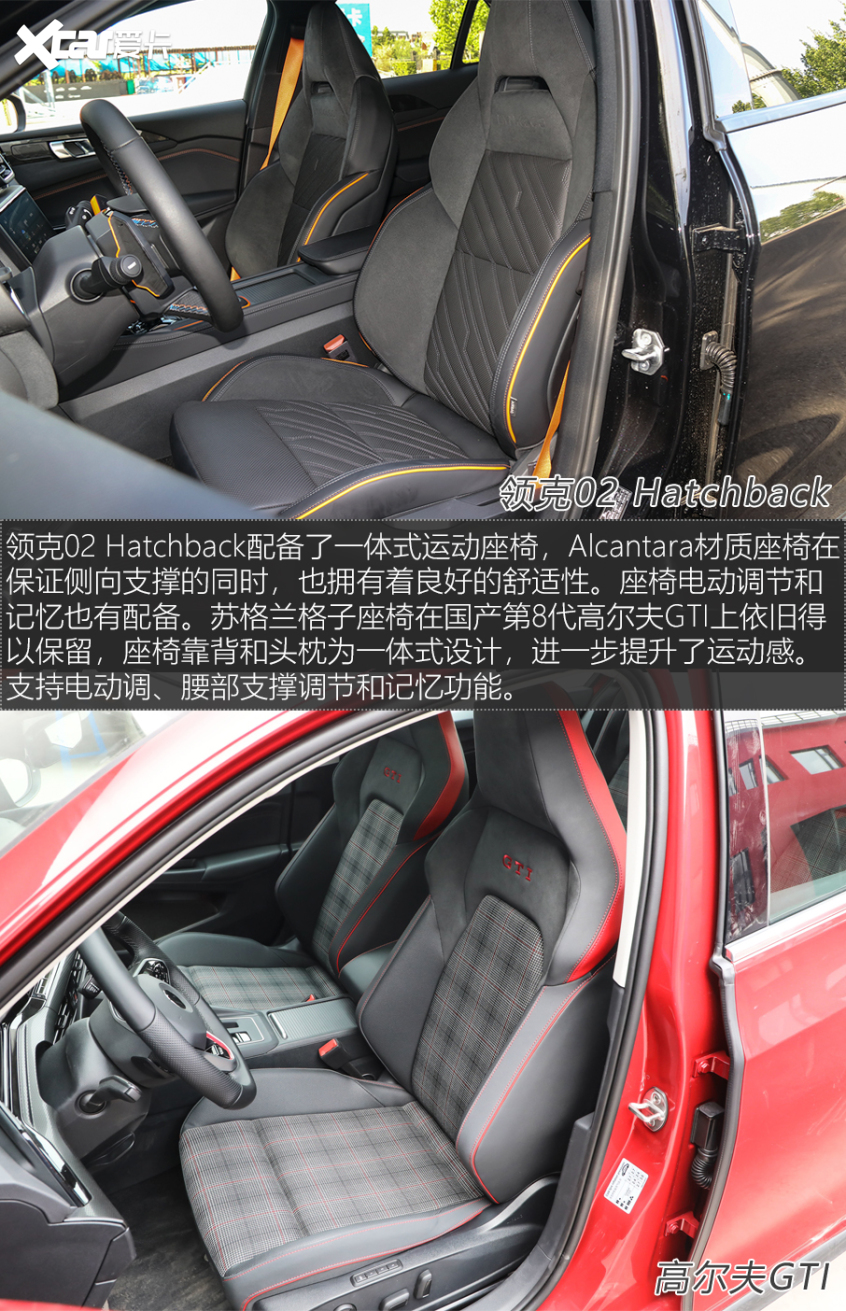 領克02 Hatchback對比第8代高爾夫GTI