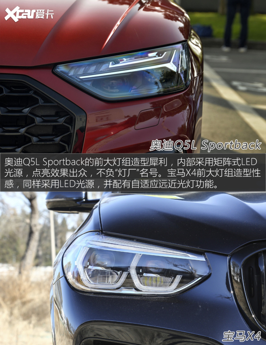 奥迪Q5L Sportback对比宝马X4