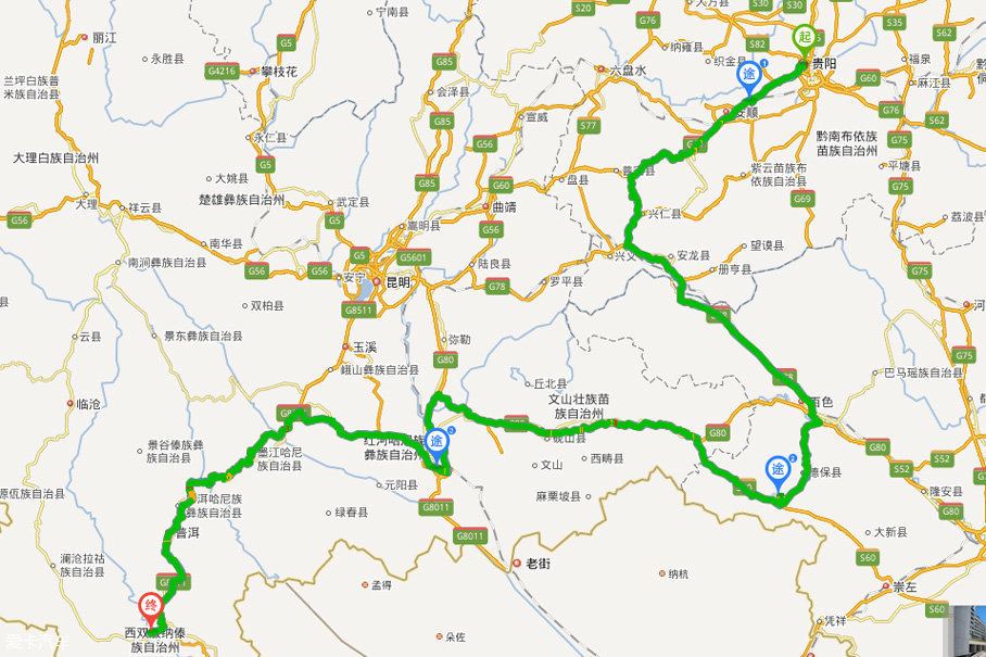 这趟旅程将从贵阳出发途经安顺,百色(靖西县),红河哈尼族自治州(元阳图片