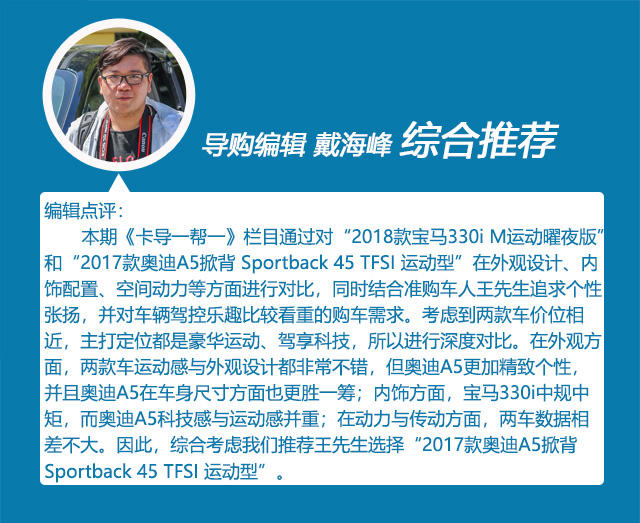 寶馬330i與奧迪A5該選誰(shuí)