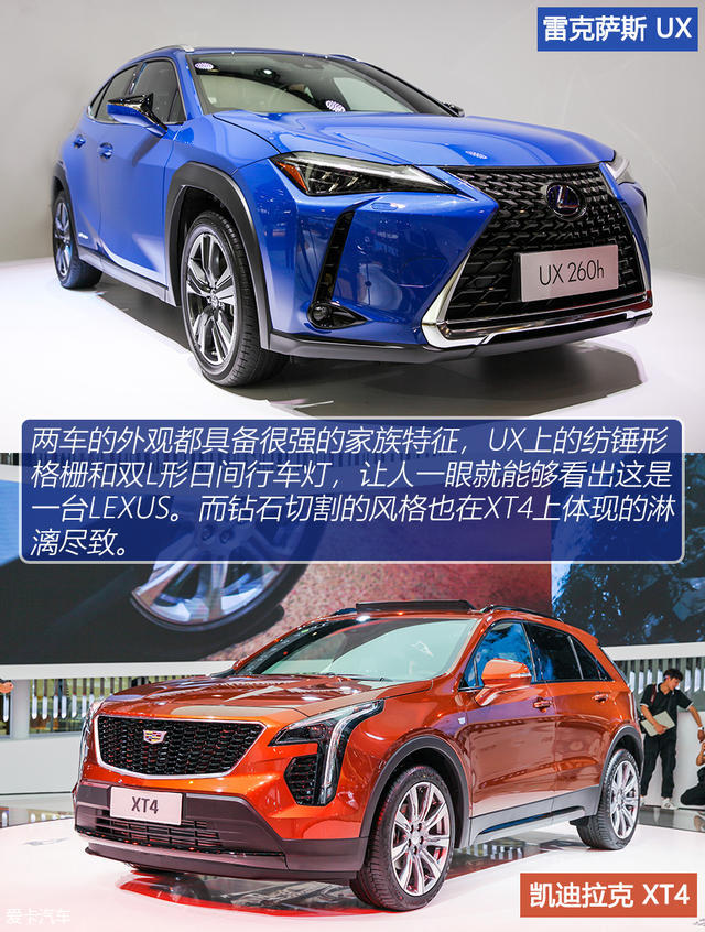 雷克薩斯UX對比凱迪拉克XT4