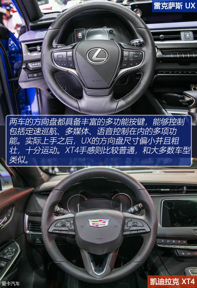 雷克薩斯UX對比凱迪拉克XT4