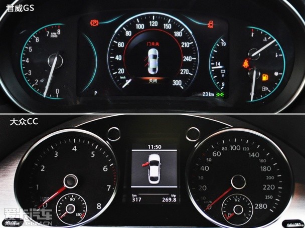 君威GS對比大眾CC