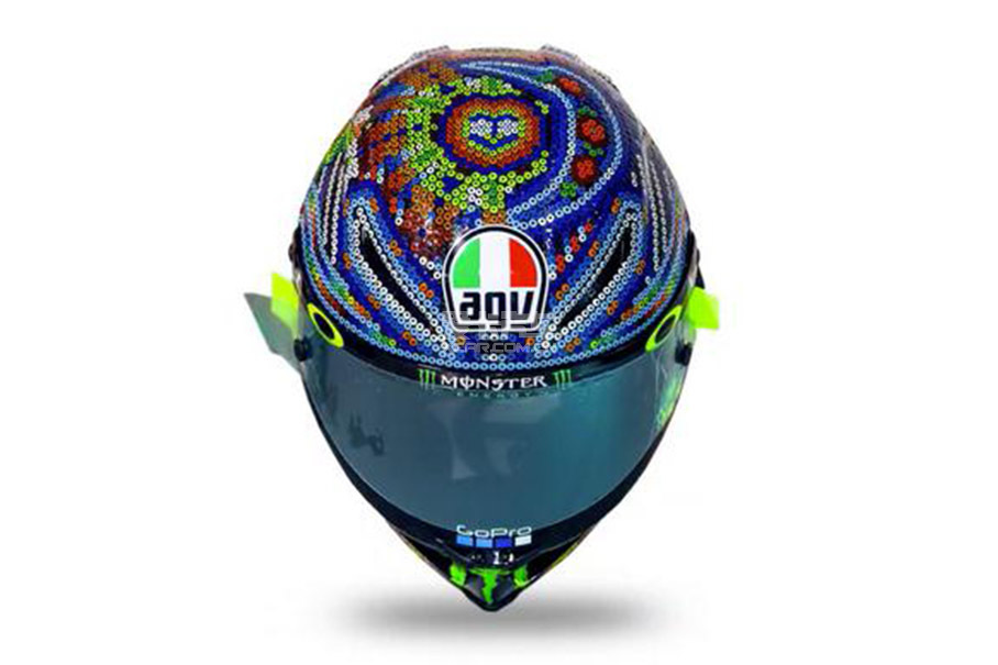 罗西冬季测试版头盔；罗西；AGV；Valentino Rossi；Hu