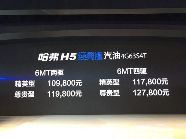 哈弗H5经典版新车上市 售10.98-12.78万