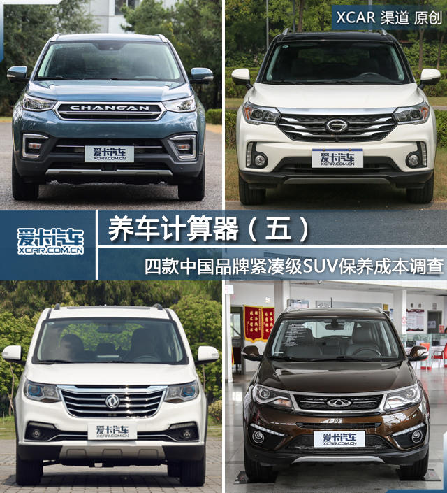 中国品牌紧凑级SUV保养调查