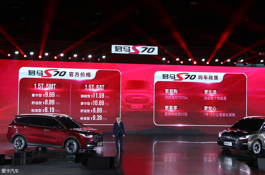 君马S70价格图