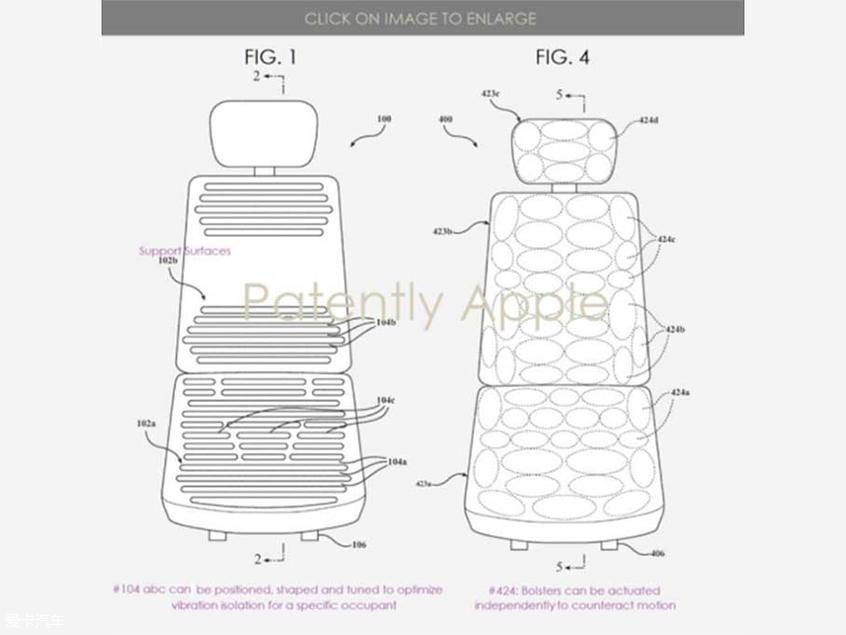 让乘坐者更舒适 苹果获得汽车座椅专利