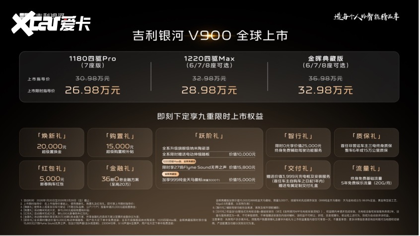 跨界破局吉利银河V9002698万元起开启AI家庭MPV新世代(图1)