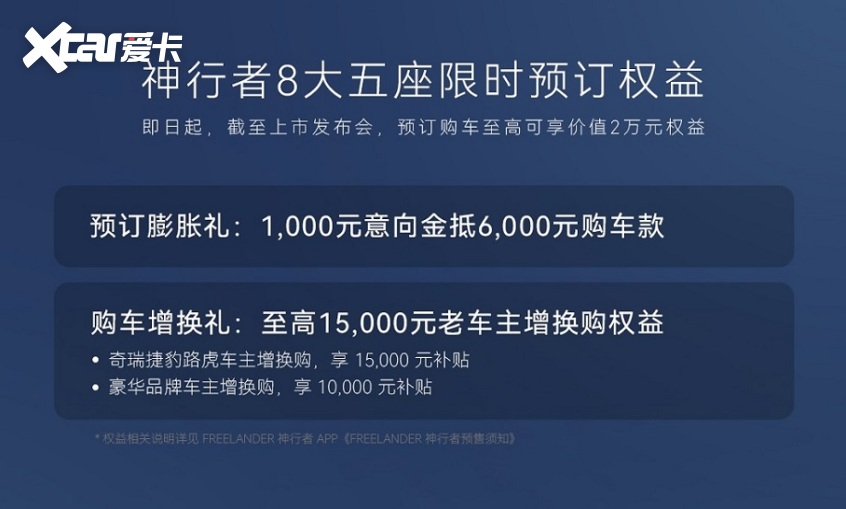 FREELANDER神行者8大六座版预售价3499万元起入门即满配(图4)