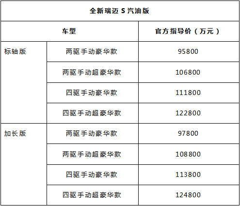 江西五十铃瑞迈S汽油版