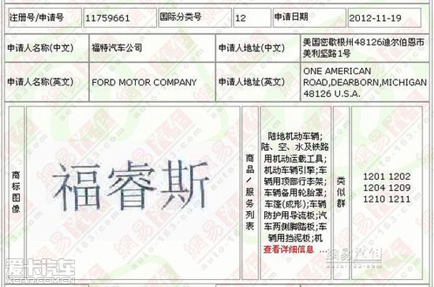 福特Escort或定名福睿斯
