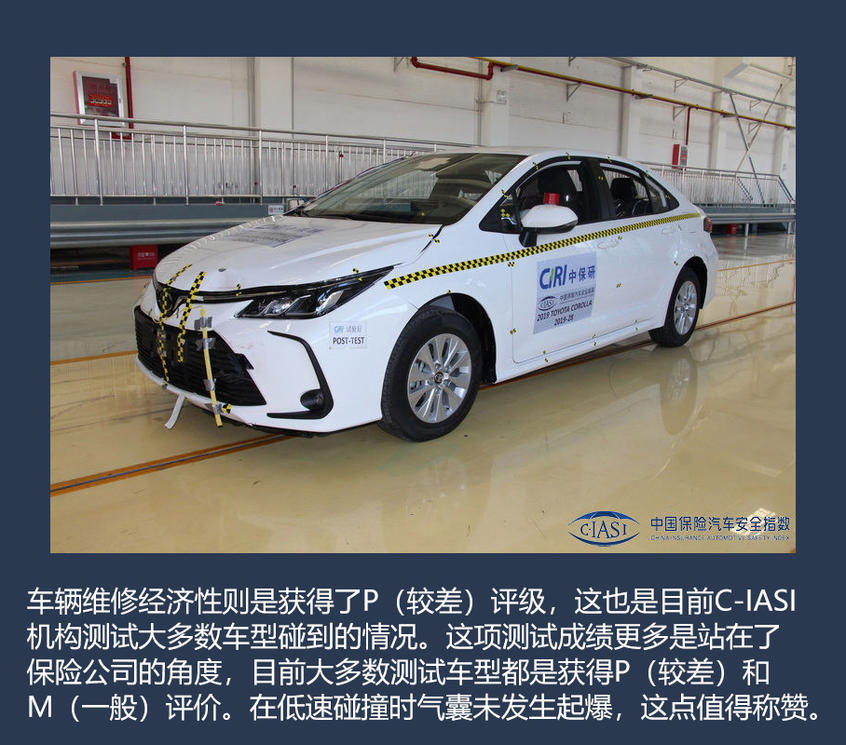 一汽丰田卡罗拉碰撞;卡罗拉C-IASI成绩