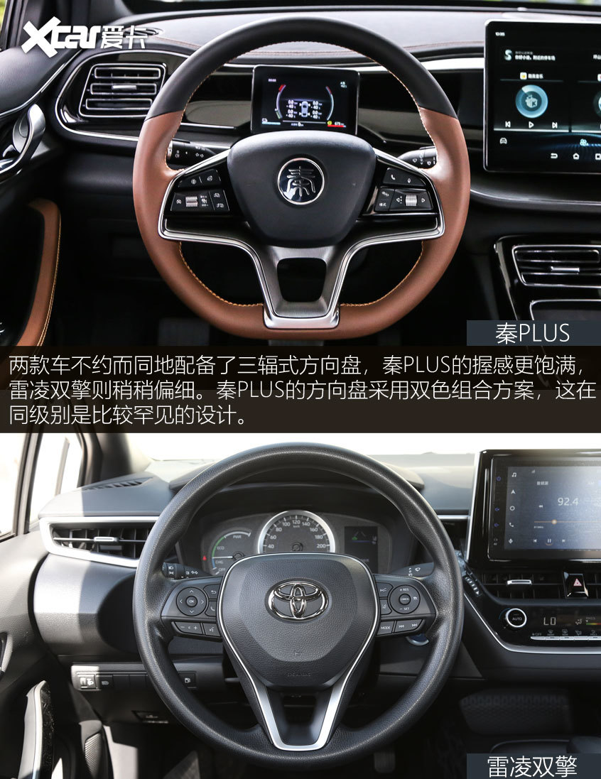 秦PLUS對(duì)比雷凌雙擎