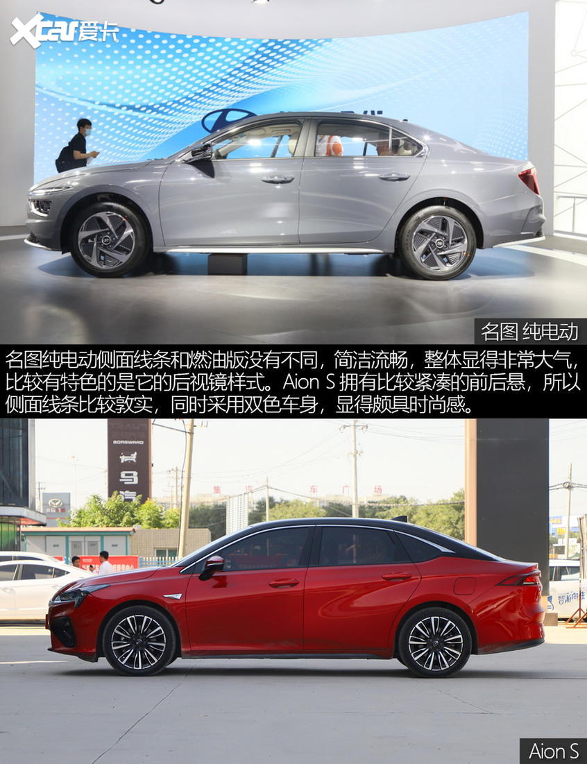 名圖純電動(dòng)對(duì)比AION S