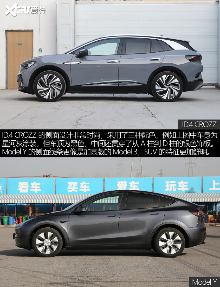 ID.4 CROZZ對比Model Y