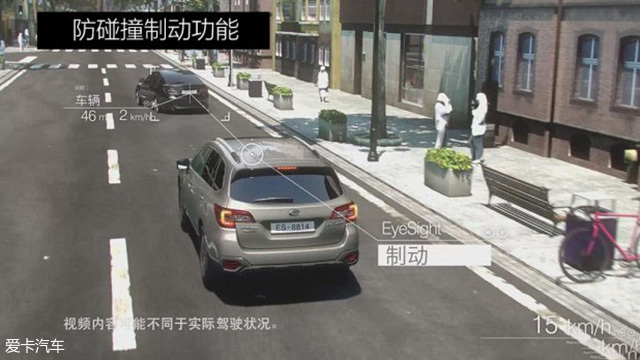 爱卡研究院 斯巴鲁eyesight系统测试