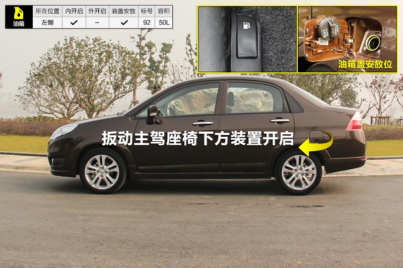 【图】2014款利亚纳A6 1.4L畅想三厢版油箱盖