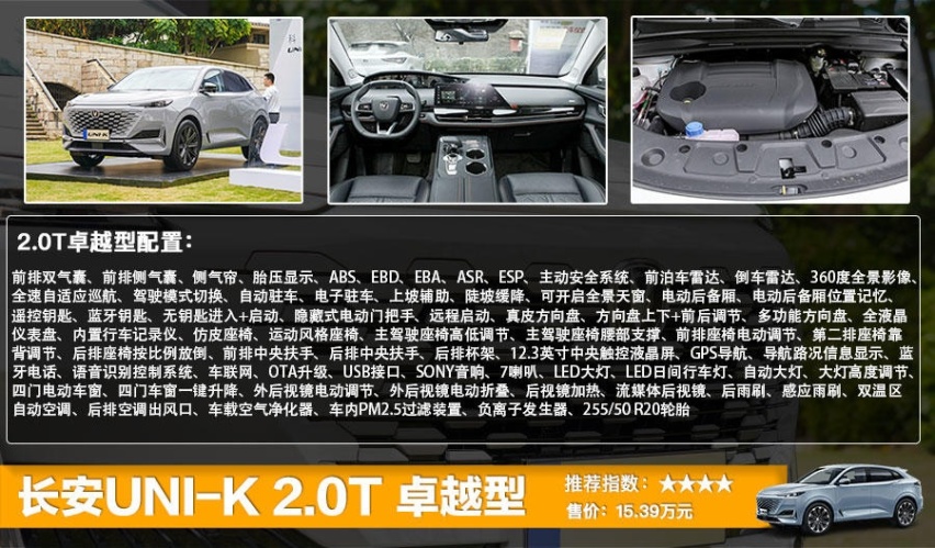 长安UNI-K正式上市 售15.39万起,全系选哪款最值?