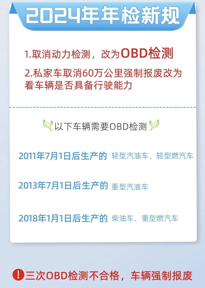 把二手车商吓得不轻的OBD年检是什么？三次检测不过车要报废？