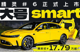 大号的smart，精灵#6正式上市，限时价17.79万起！