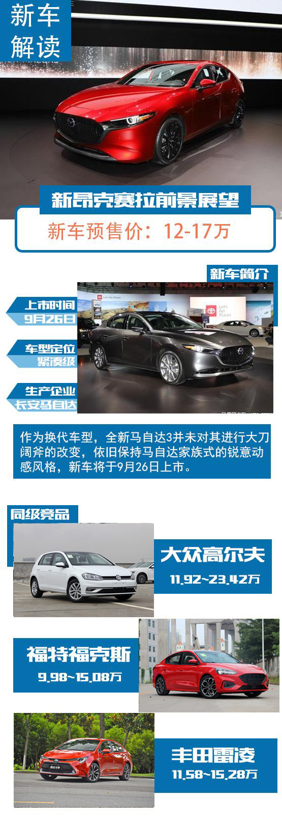 全新一代马自达3新车展望 东瀛“三系”终换代