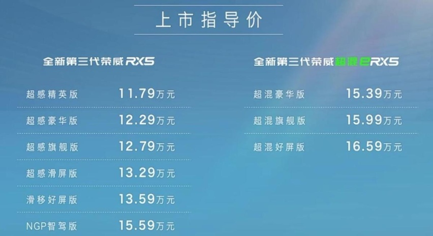 “混”得漂亮，比亚迪宋DM-i对手来啦！全新荣威RX5/eRX5上市